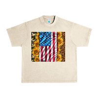 Sandshell american realistic flag Urban Heavy Tee - AdoDesignShop