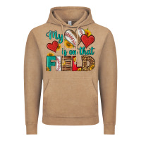 Vintage Coffee my heart is on that field baseball Vintage Hoodie - HRA Design Shop