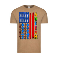 Vintage Coffee autism american flag Vintage Tee - AdoDesignShop