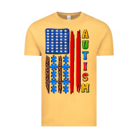 Vintage Mustard autism american flag Vintage Tee - AdoDesignShop