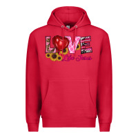 Cardinal valentine's day love like jesus Premium Hoodie - RanaPortraitStore