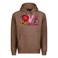 Chestnut valentine's day love like jesus Premium Hoodie - RanaPortraitStore