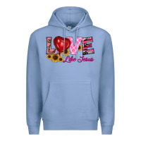 Colony Blue valentine's day love like jesus Premium Hoodie - RanaPortraitStore
