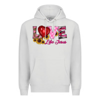 Valentine's Day Love Like Jesus Premium Hoodie | Teevron