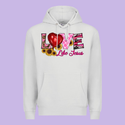 Valentine's Day Love Like Jesus Premium Hoodie Designed By Ranaportraitstore