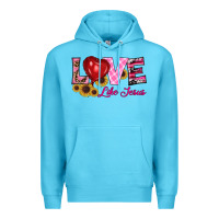 Ocean Blue valentine's day love like jesus Premium Hoodie - RanaPortraitStore