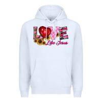 White valentine's day love like jesus Premium Hoodie - RanaPortraitStore