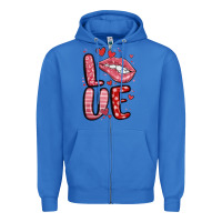 True Royal western love lips Zipper Hoodie - MaliasSmallBusiness