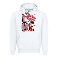 White western love lips Zipper Hoodie - MaliasSmallBusiness