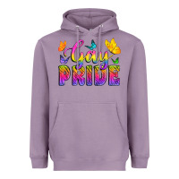 Lavender Gay Pride With Butterfly Heavyweight Hoodie - BundleAndBundleShop