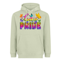 Matcha Gay Pride With Butterfly Heavyweight Hoodie - BundleAndBundleShop