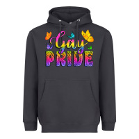 Smoke Gay Pride With Butterfly Heavyweight Hoodie - BundleAndBundleShop