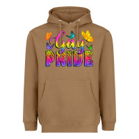 Toasted Coconut Gay Pride With Butterfly Heavyweight Hoodie - BundleAndBundleShop