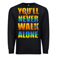 Black Lgbtq You'll Never Walk Alone With Peace Premium Sweatshirt - BundleAndBundleShop