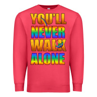 Cardinal Lgbtq You'll Never Walk Alone With Peace Premium Sweatshirt - BundleAndBundleShop