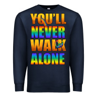 Navy Lgbtq You'll Never Walk Alone With Peace Premium Sweatshirt - BundleAndBundleShop