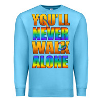 Ocean Blue Lgbtq You'll Never Walk Alone With Peace Premium Sweatshirt - BundleAndBundleShop