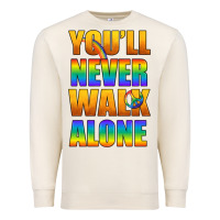 Sandshell Lgbtq You'll Never Walk Alone With Peace Premium Sweatshirt - BundleAndBundleShop