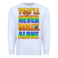 White Lgbtq You'll Never Walk Alone With Peace Premium Sweatshirt - BundleAndBundleShop