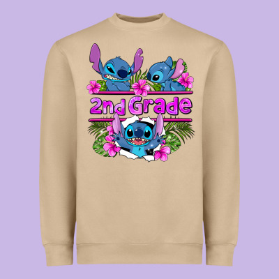 Preview Flower Stitch 2nd Grade Heavyweight Sweatshirt Designed By Adodesignshop