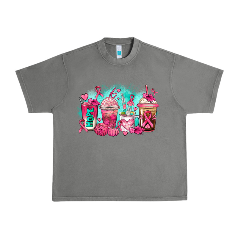 Breast Cancer  Coffee Cups Urban Heavy Tee by AdoDesignShop | Teevron