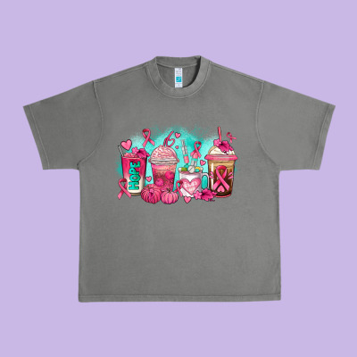 Breast Cancer  Coffee Cups Urban Heavy Tee Designed By Adodesignshop