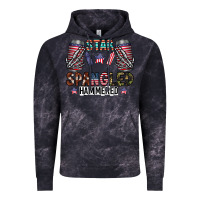 Cloud Black star spangled hammered Vintage Hoodie - CowhideDigitalArt
