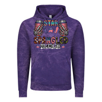 Cloud Purple star spangled hammered Vintage Hoodie - CowhideDigitalArt