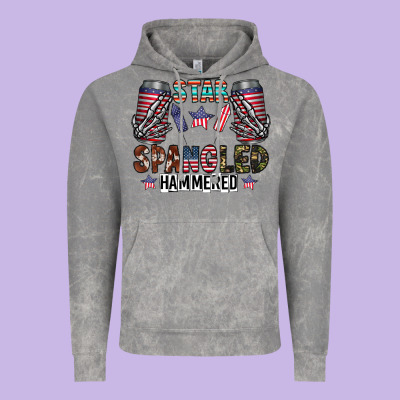 Star Spangled Hammered Vintage Hoodie Designed By Cowhidedigitalart