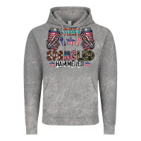Cloud Rock star spangled hammered Vintage Hoodie - CowhideDigitalArt