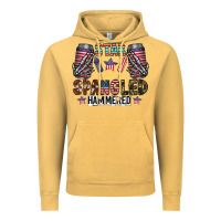 Vintage Mustard star spangled hammered Vintage Hoodie - CowhideDigitalArt