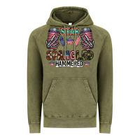 Vintage Olive star spangled hammered Vintage Hoodie - CowhideDigitalArt