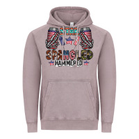 Vintage Zinc star spangled hammered Vintage Hoodie - CowhideDigitalArt