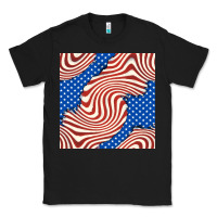 Black american flag seamless pattern Classic Tee - BundleAndBundleShop