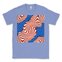 Colony Blue american flag seamless pattern Classic Tee - BundleAndBundleShop
