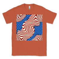 Copper american flag seamless pattern Classic Tee - BundleAndBundleShop