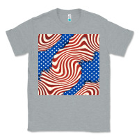 Heather Grey american flag seamless pattern Classic Tee - BundleAndBundleShop