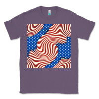 Lavender american flag seamless pattern Classic Tee - BundleAndBundleShop