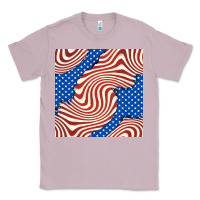 Lilac american flag seamless pattern Classic Tee - BundleAndBundleShop