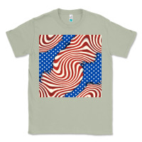 Matcha american flag seamless pattern Classic Tee - BundleAndBundleShop