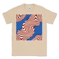 Mushroom american flag seamless pattern Classic Tee - BundleAndBundleShop
