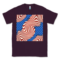 Plum american flag seamless pattern Classic Tee - BundleAndBundleShop