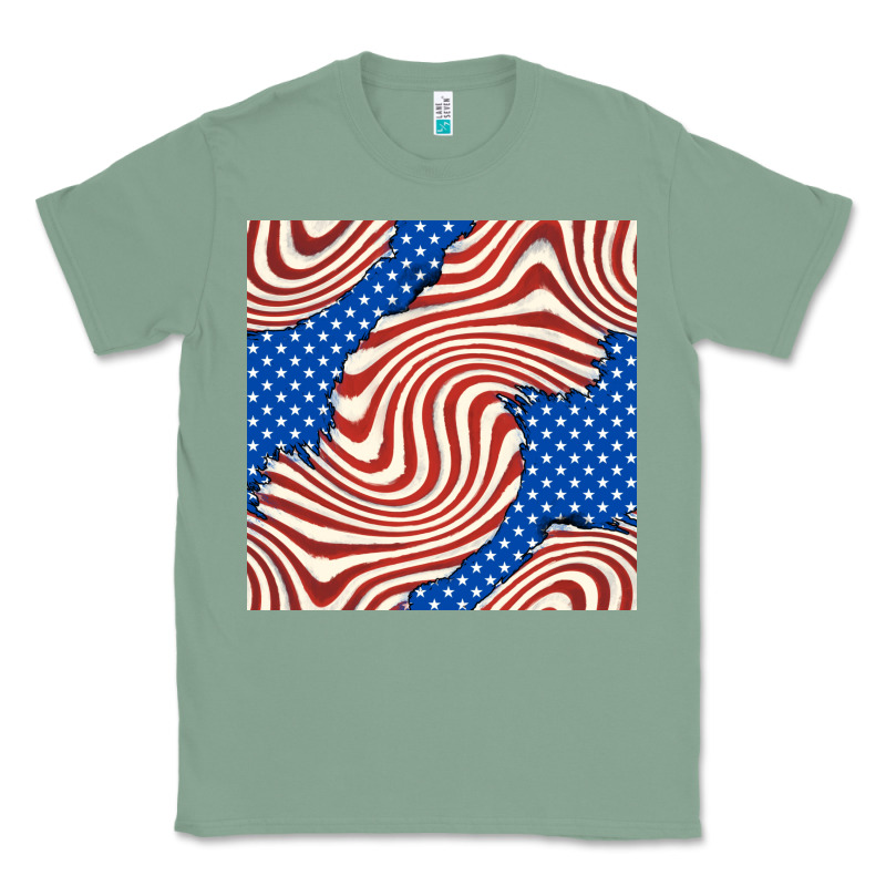 American Flag Seamless Pattern Classic Tee by BundleAndBundleShop | Teevron