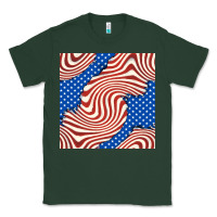 Sports Green american flag seamless pattern Classic Tee - BundleAndBundleShop