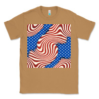 Toasted Coconut american flag seamless pattern Classic Tee - BundleAndBundleShop