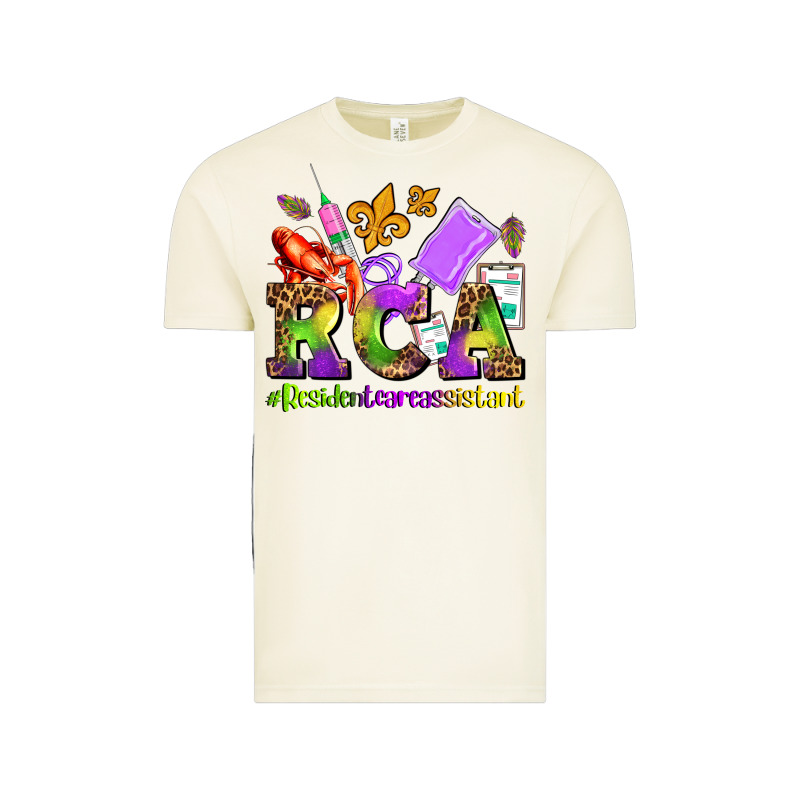 Mardi Gras Rca Resident Care Assistant Vintage Tee by AdoDesignShop | Teevron