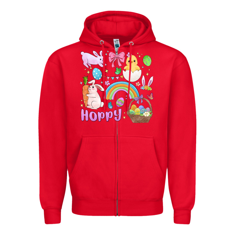 Easter Hoppy Bunny Zipper Hoodie by MaliasSmallBusiness | Teevron