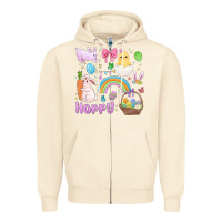 Sandshell easter hoppy bunny Zipper Hoodie - MaliasSmallBusiness