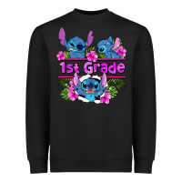 Black preview flower stitch 1st grade Heavyweight Sweatshirt - AdoDesignShop