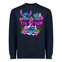 Navy preview flower stitch 1st grade Heavyweight Sweatshirt - AdoDesignShop